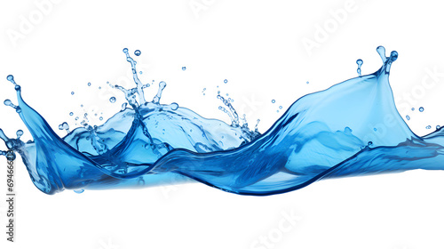 blue water splash isolated