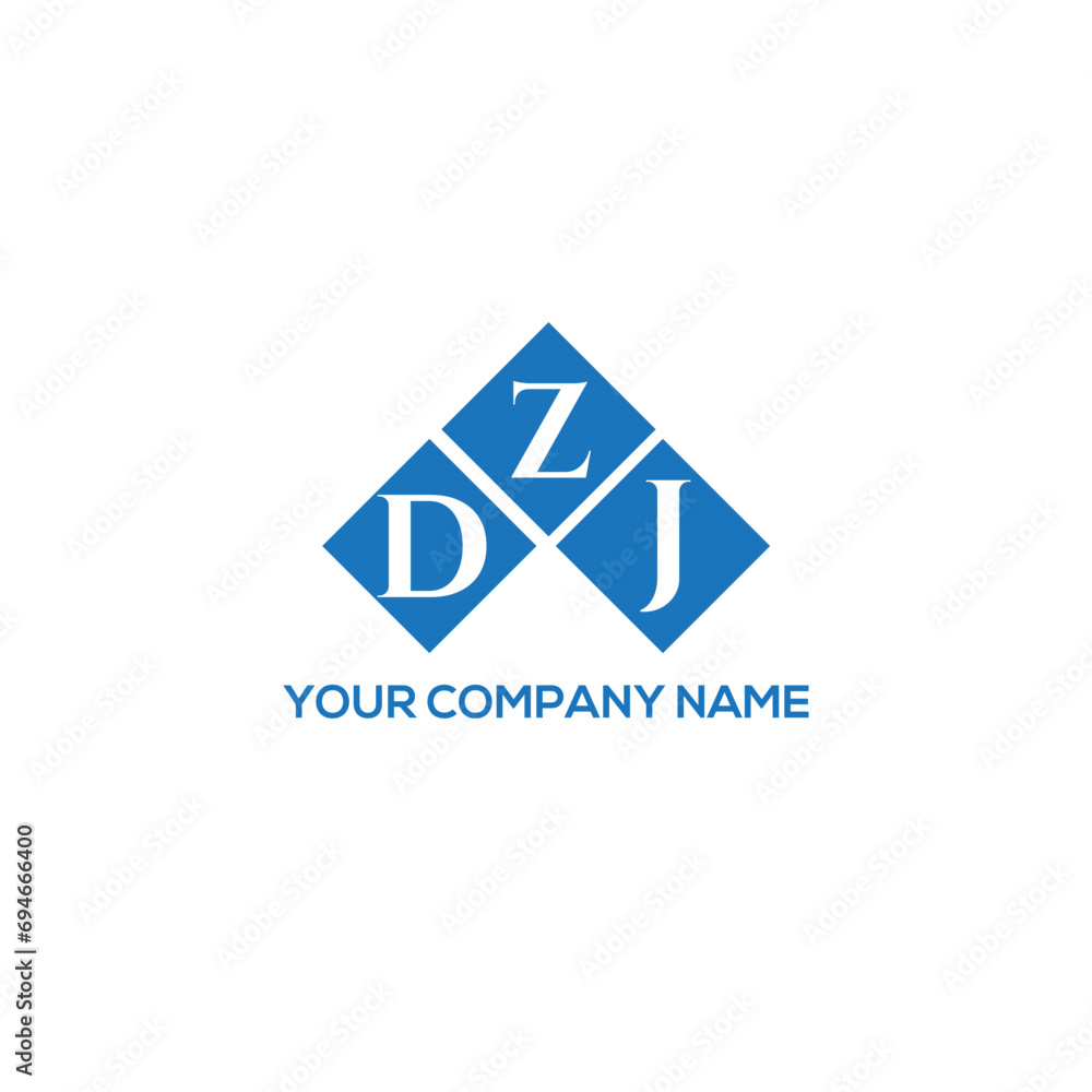 ZDJ letter logo design on white background. ZDJ creative initials letter logo concept. ZDJ letter design.
 - obrazy, fototapety, plakaty 