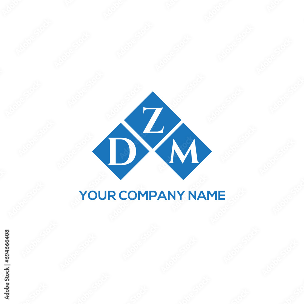 Fototapeta premium ZDM letter logo design on white background. ZDM creative initials letter logo concept. ZDM letter design. 