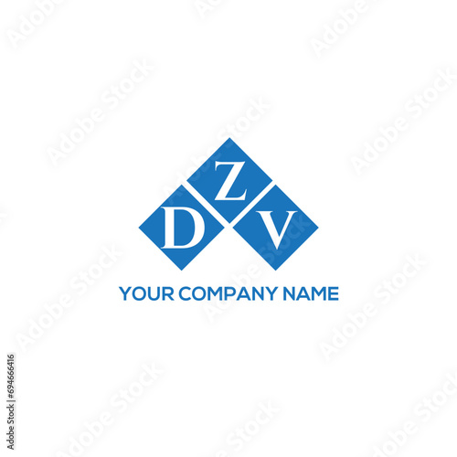 ZDV letter logo design on white background. ZDV creative initials letter logo concept. ZDV letter design.
 photo