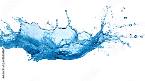 blue water splash isolated