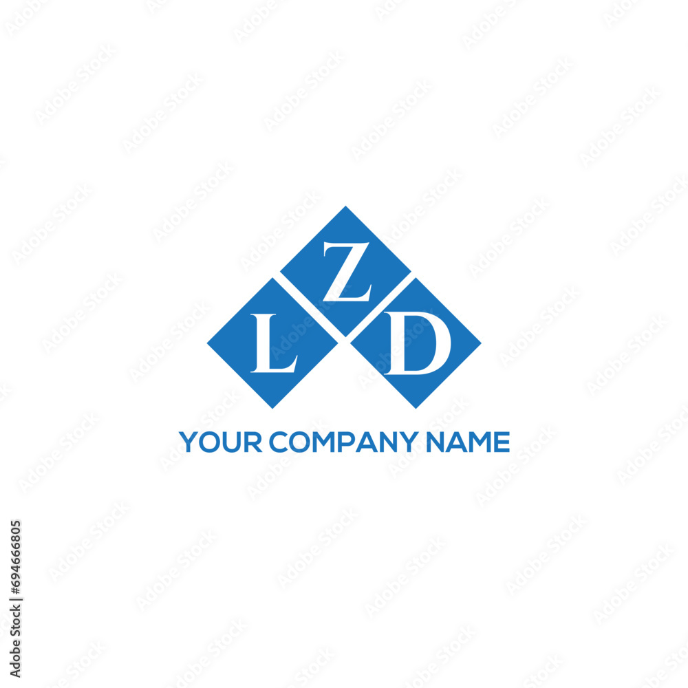 Fototapeta premium ZLD letter logo design on white background. ZLD creative initials letter logo concept. ZLD letter design. 