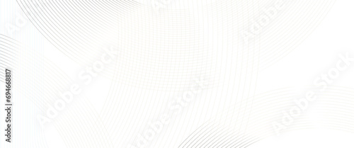 Vector grey abstract Transparent background with white glowing diagonal rounded lines with simple geometric shape, modern futuristic concept. photo