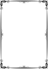 Thai pattern frame, vintage pattern border