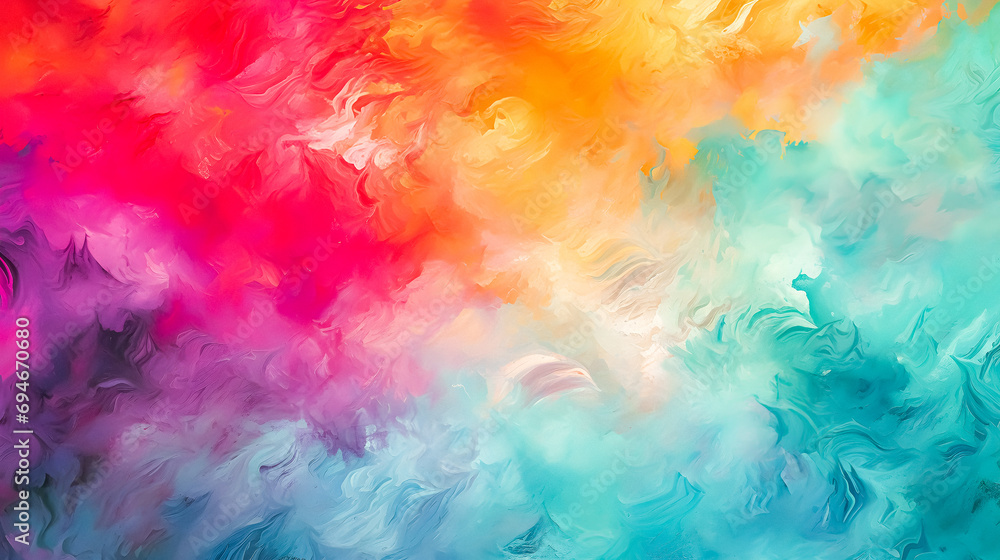幻想的なカラフルな抽象インクアート-Generative AI