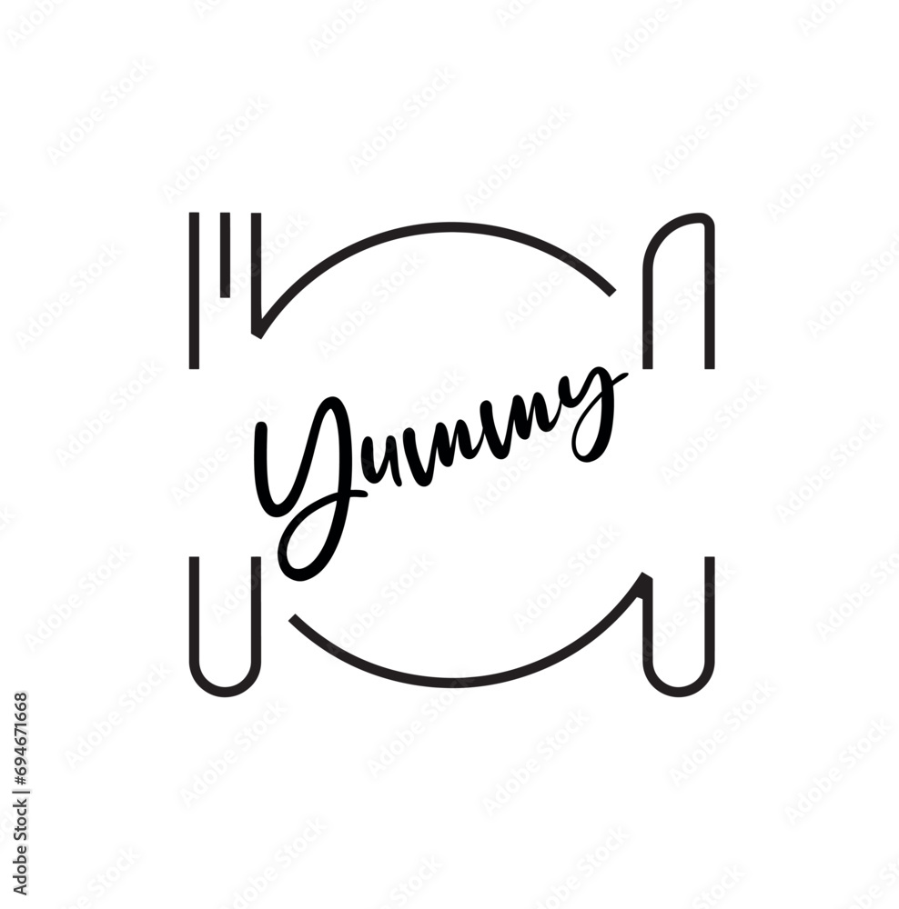 yummy sign on white background yummy sign on white background