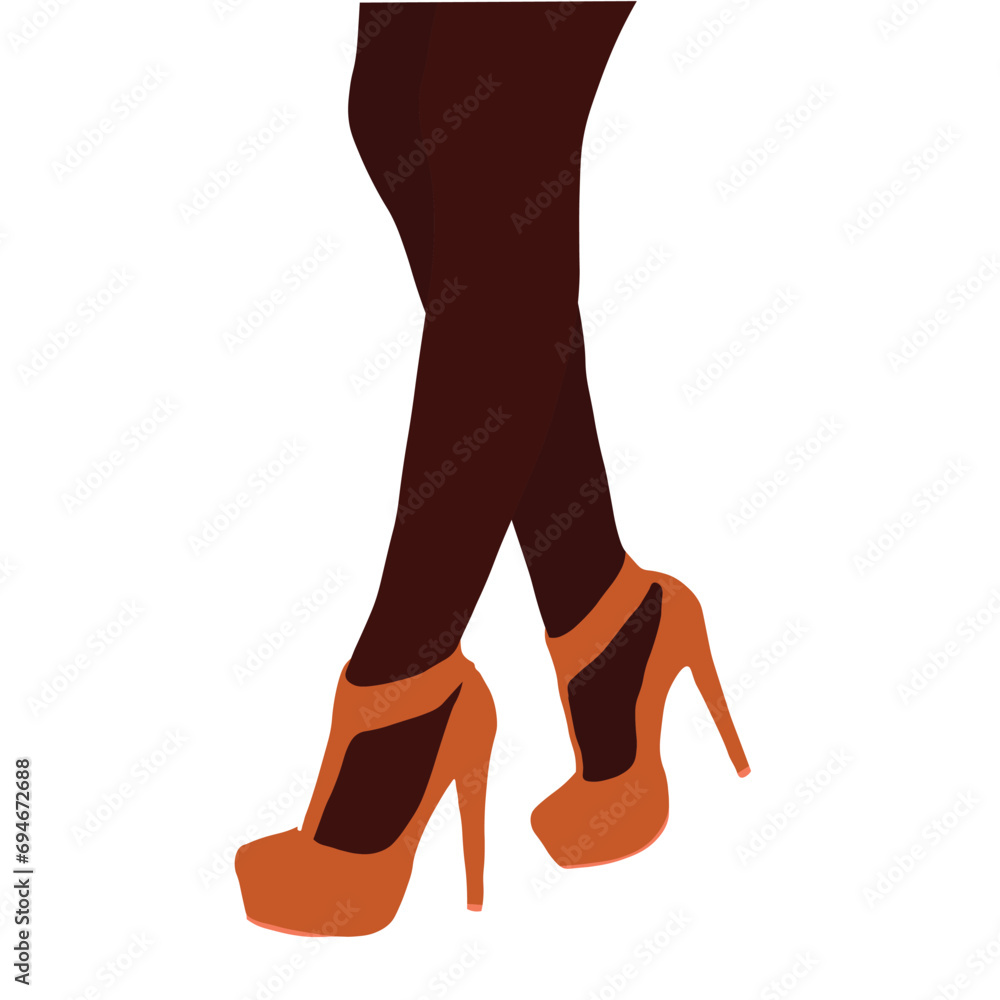 Female high heel shoes illustration