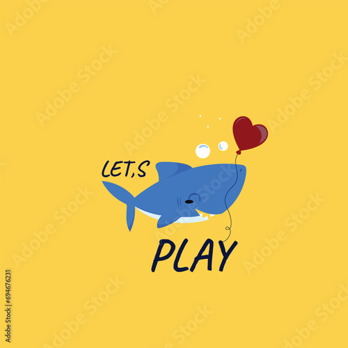 Kids Lets Play typography t shirt design vector