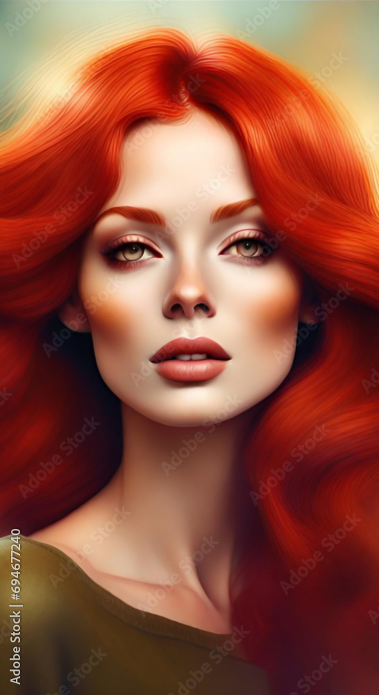 Portrait of a woman with red hair wallpapers for I pad, Notebook cover, I phone, tab mobile high quality images. Portrait of a woman with red hair wallpapers for I pad, Notebook cover, I phone, tab mobile high quality images.
