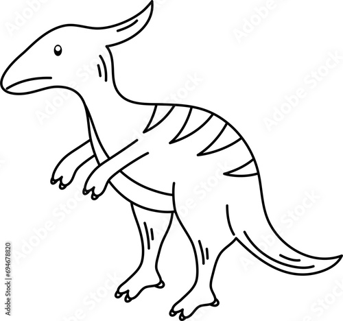 Hand drawn dinosaur doodle