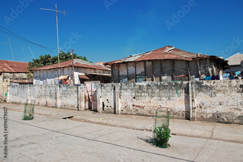 Vintage street in Banjul, Gambia, West Africa