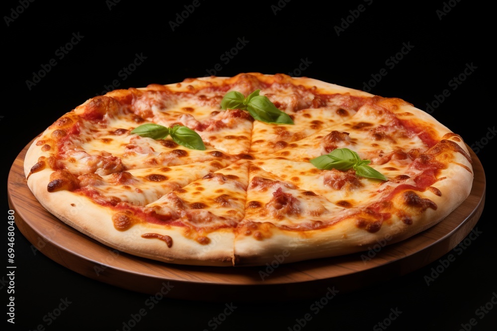 Brick Oven Delight. Neapolitan Homemade Margherita Pizza