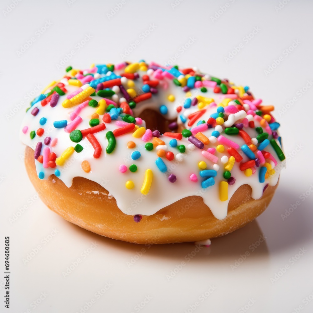 Illustrations of donut with colorful sprinkles Illustrations of donut with colorful sprinkles
