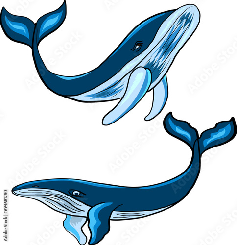 Illustration about animal faces isolated on white background.Set of fish and sea animals in cartoon style.Set of cartoon collection for elements on coloring book.set of wild animals.pet cartoon.