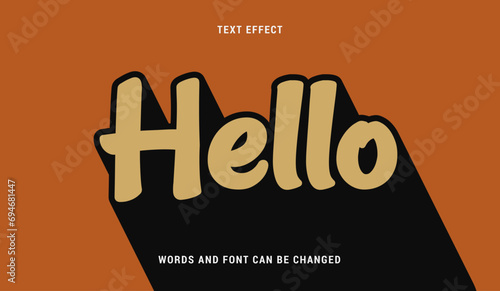 hello classic text effect editable eps cc (ID: 694681447)