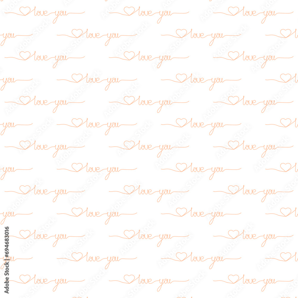 seamless pattern hand drown on a transparent background peach fuzz color doodle style vector illustration