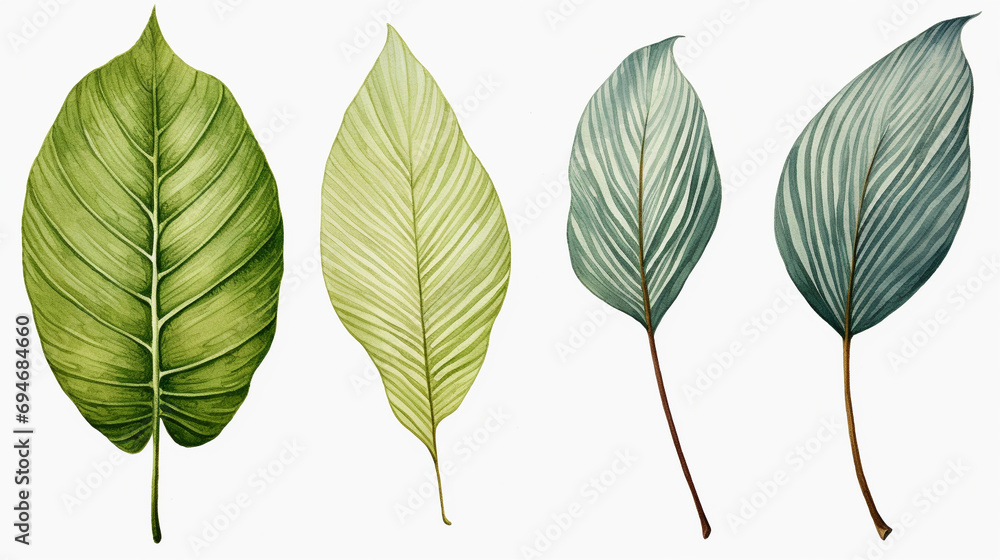 Obraz premium set of leaves HD 8K wallpaper Stock Photographic Image