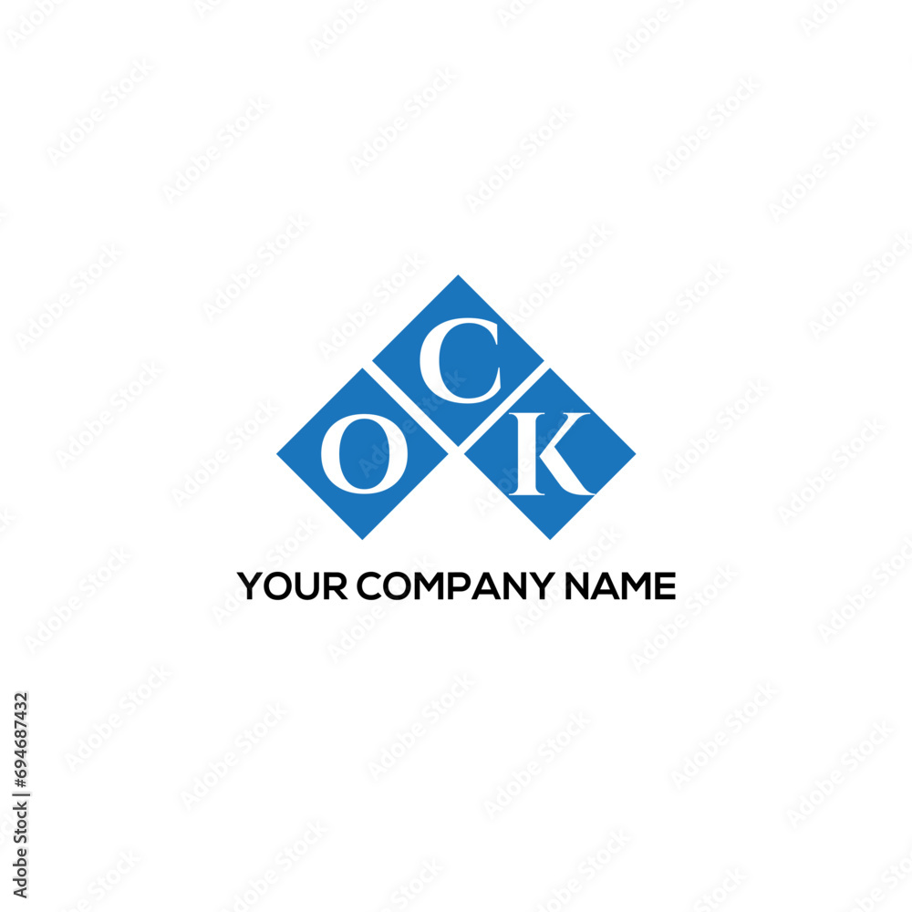 Fototapeta premium COK letter logo design on white background. COK creative initials letter logo concept. COK letter design. 