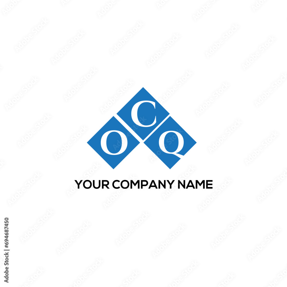 Fototapeta premium COQ letter logo design on white background. COQ creative initials letter logo concept. COQ letter design. 