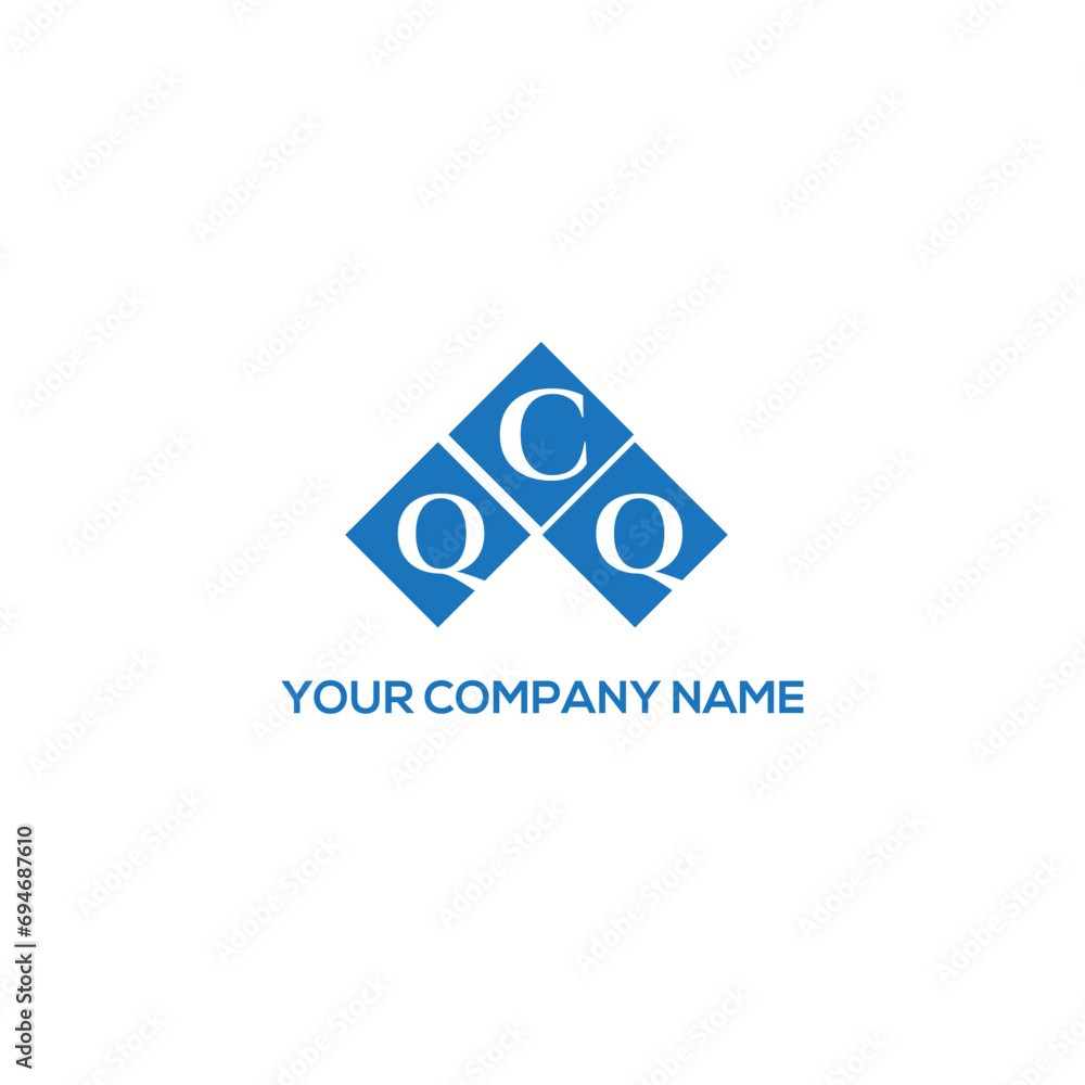 Fototapeta premium CQQ letter logo design on white background. CQQ creative initials letter logo concept. CQQ letter design. 