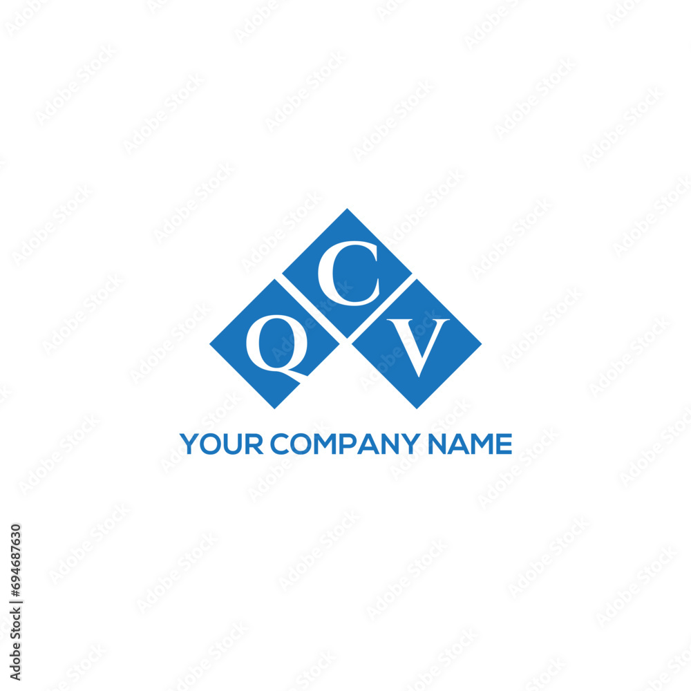 Fototapeta premium CQV letter logo design on white background. CQV creative initials letter logo concept. CQV letter design. 