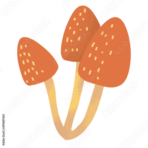 mushroom autumn doodle