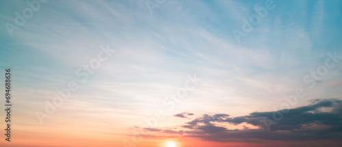 sunset sky with clouds background © Hide_Studio