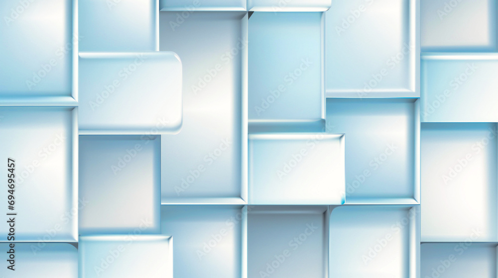 Contemporary White Cubic Pattern Creating a Clean Minimalist Three-Dimensional Wall Texture Contemporary White Cubic Pattern Creating a Clean Minimalist Three-Dimensional Wall Texture