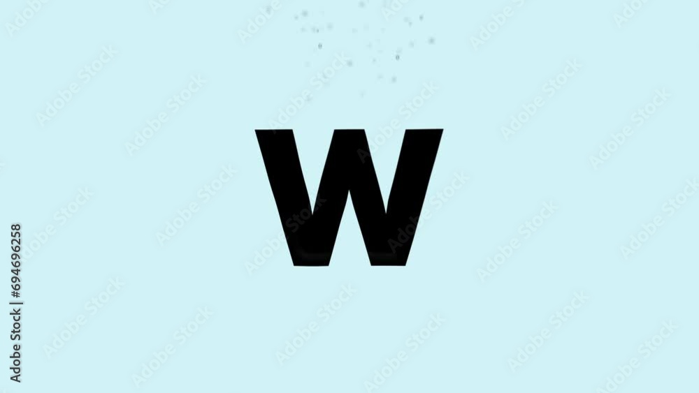 Letter W Dropped into Water Letter W Dropped into Water