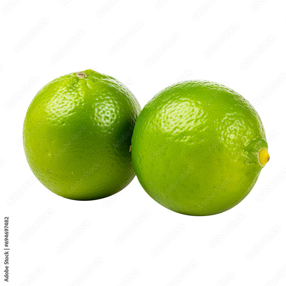 Pair of Lime isolated on transparent background Pair of Lime isolated on transparent background