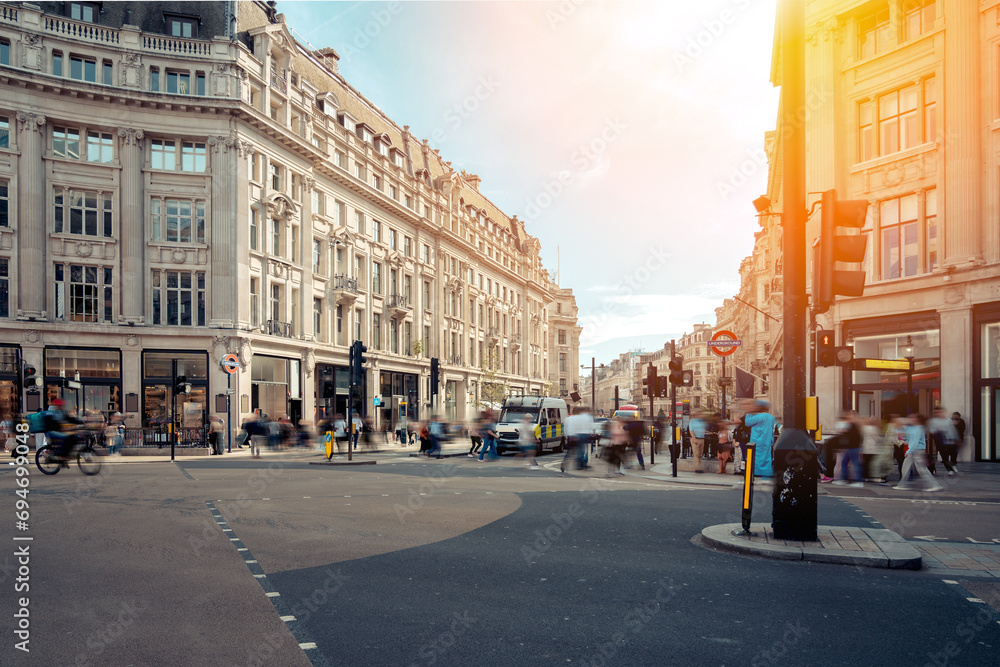 Busy Street View at London City, U.K.