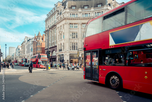 Busy Street View at London City, U.K.
