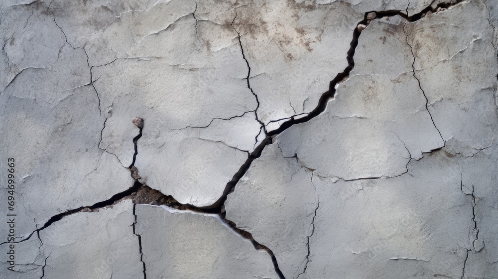Obraz premium Cracks on a concrete wall. Grunge wall of an old building