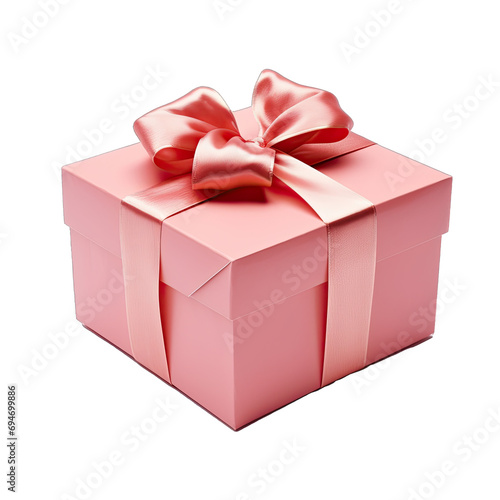 Wrapped Gift With Bow - Surprise and Generosity. Isolated on a Transparent Background. Cutout PNG.