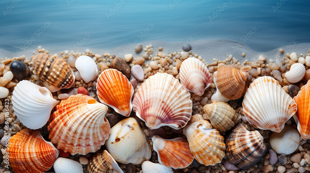 seashells on the beach HD 8K wallpaper Stock Photographic Image seashells on the beach HD 8K wallpaper Stock Photographic Image