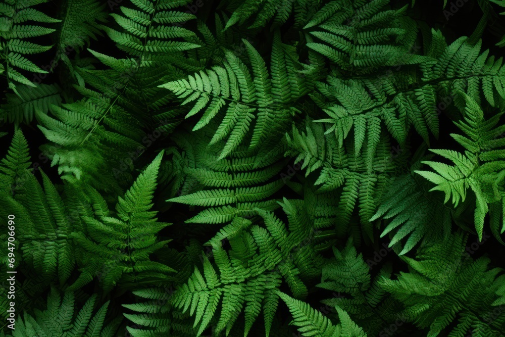 Dense, green fern texture with intricate leaflets and a lush, botanical look.