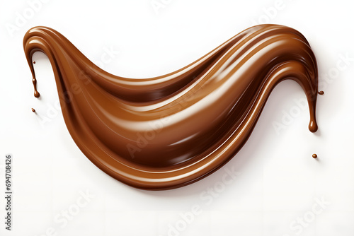 Splashing chocolate liquid on background.