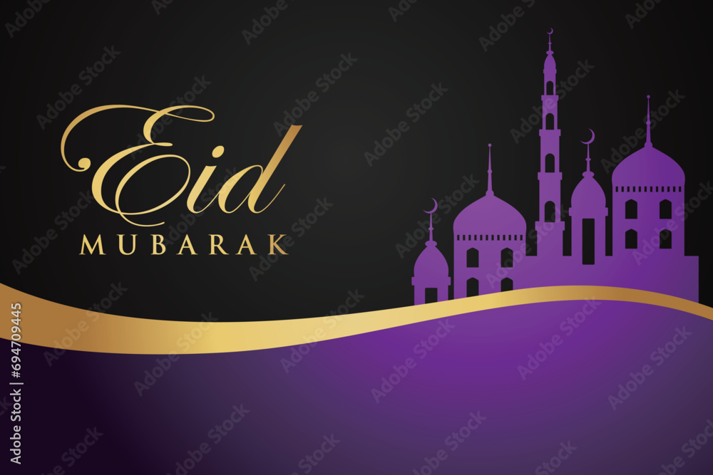 Ramadan Eid Mubarak background greeting card with candles and moon decoration Ramadan Eid Mubarak background greeting card with candles and moon decoration