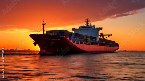 Seafarers' Symphony: Container Ships Dancing with the Waves © Liaisan