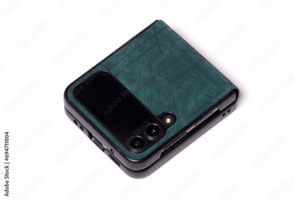 Concept of foldable smartphone folding on the shorter side - Flexible smartphone Concept of foldable smartphone folding on the shorter side - Flexible smartphone