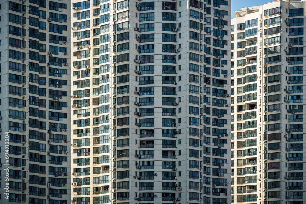 Partial close-up of modern urban buildings Partial close-up of modern urban buildings