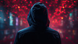 Unidentified Hacker in dark background