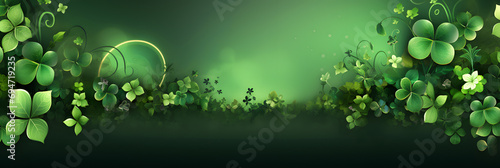 Beautiful green St Patrick day background banner