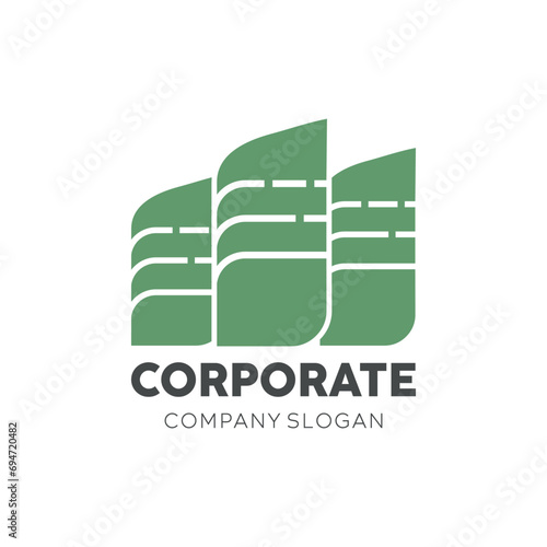 Real estate buldings logo design.
Modern and simple shape logo template