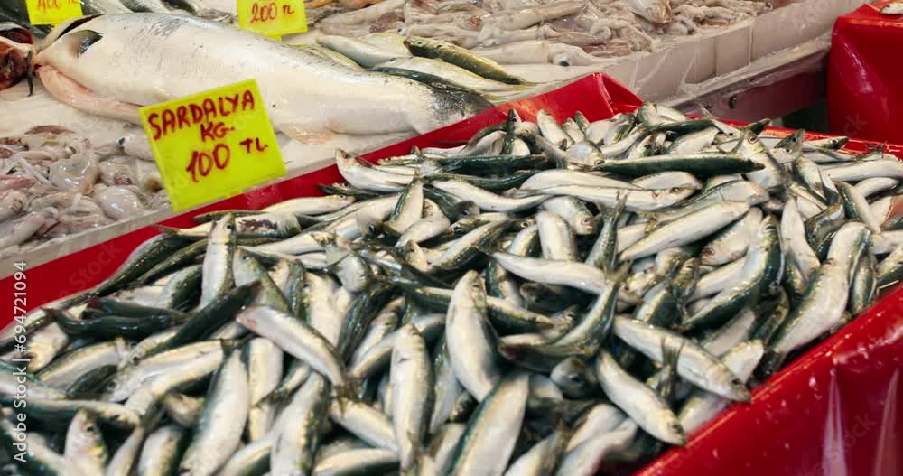 Fresh sea food fish at local market, close-up shot Fresh sea food fish at local market, close-up shot