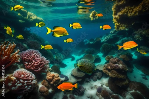 Colorful Sea Life and Plants in a Mesmerizing Display © Muhammad