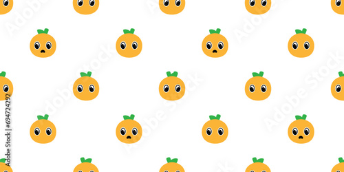 orange seamless pattern vector eye fruit cartoon scarf isolated repeat background tile wallpaper gift wrapping paper textile illustration doodle design