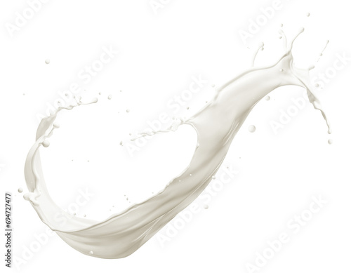 Milk splash isolated photo