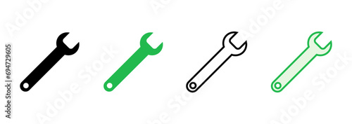 Wrench icon set. repair icon vector. tools icon vector