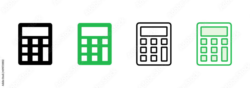 Calculator icon set. Accounting calculator icon. calculator vector Calculator icon set. Accounting calculator icon. calculator vector